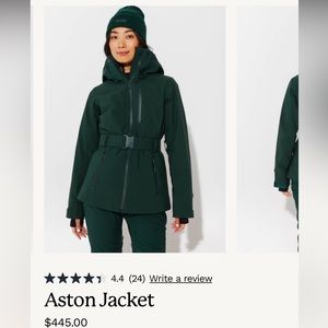 New Halfdays Aston Ski Coat in Alpine Green.